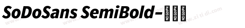 SoDoSans SemiBold字体转换